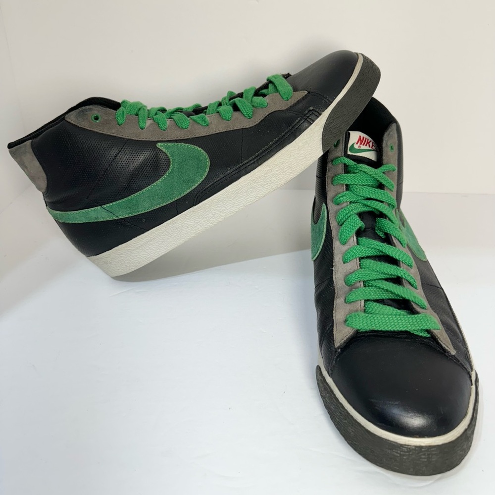 2008 Nike Air Blazer Mid Black Pine Green Men’s Size 14 318642-031